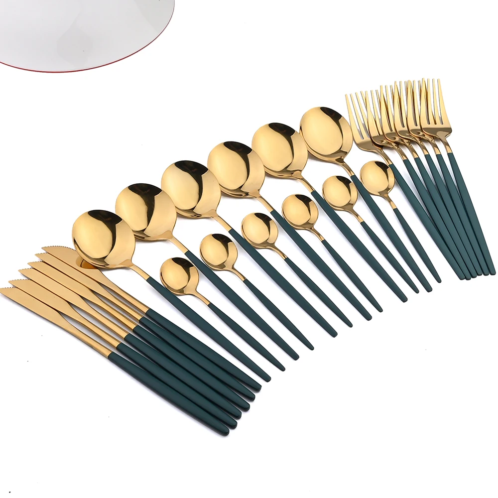 AJOYOUS 24Pcs Dinnerware Set Stainless Steel Mirror Knife Fork Tea Spoon Tableware Set Flatware Kitchen Dinner Cutlery Western
AJOYOUS 24Pcs Dinnerware Set Stainless Steel Mirror Knife Fork Tea Spoon Tableware Set Flatware Kitchen Dinner Cutlery Western