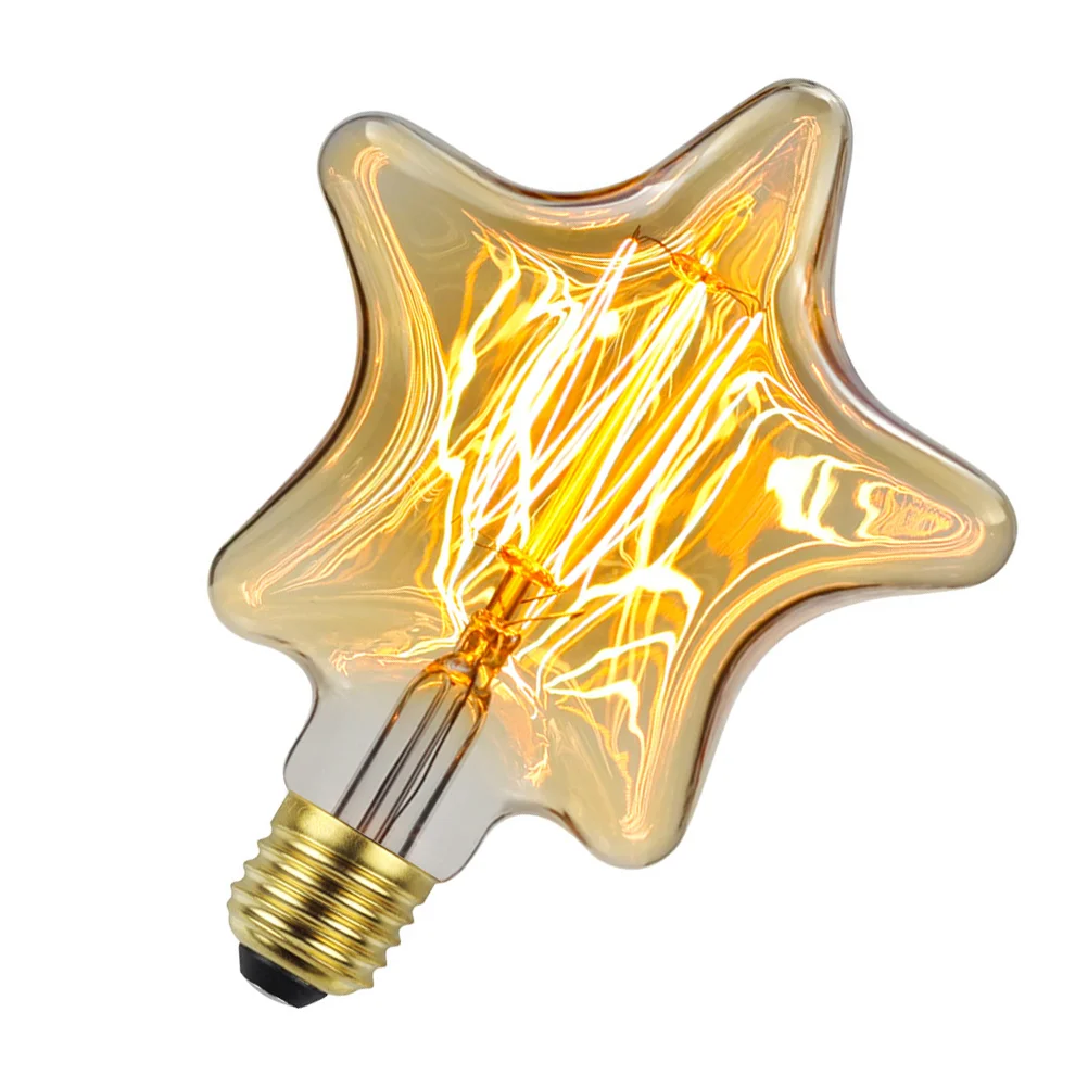 1Pc Vintage Filament Bulb Star Shaped Lightbulb E27 Incandescent Bulb for Decor
1Pc Vintage Filament Bulb Star Shaped Lightbulb E27 Incandescent Bulb for Decor