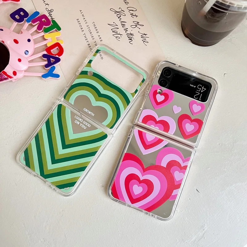 Heart Mirror Surface Phone Case for Samsung Galaxy Z Flip 3 Z Flip 4 Hard PC Back Cover for ZFlip3 ZFlip4 Case Shell
Heart Mirror Surface Phone Case for Samsung Galaxy Z Flip 3 Z Flip 4 Hard PC Back Cover for ZFlip3 ZFlip4 Case Shell