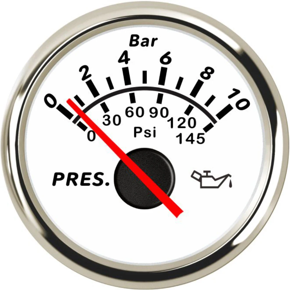 ELING Universal 52mm Oil Pressure Gauge Meter 0-5Bar 0-75 Psi 0-10Bar 0-145 Psi with Red Backlight 9-32V for Car Truck Boat
ELING Universal 52mm Oil Pressure Gauge Meter 0-5Bar 0-75 Psi 0-10Bar 0-145 Psi with Red Backlight 9-32V for Car Truck Boat