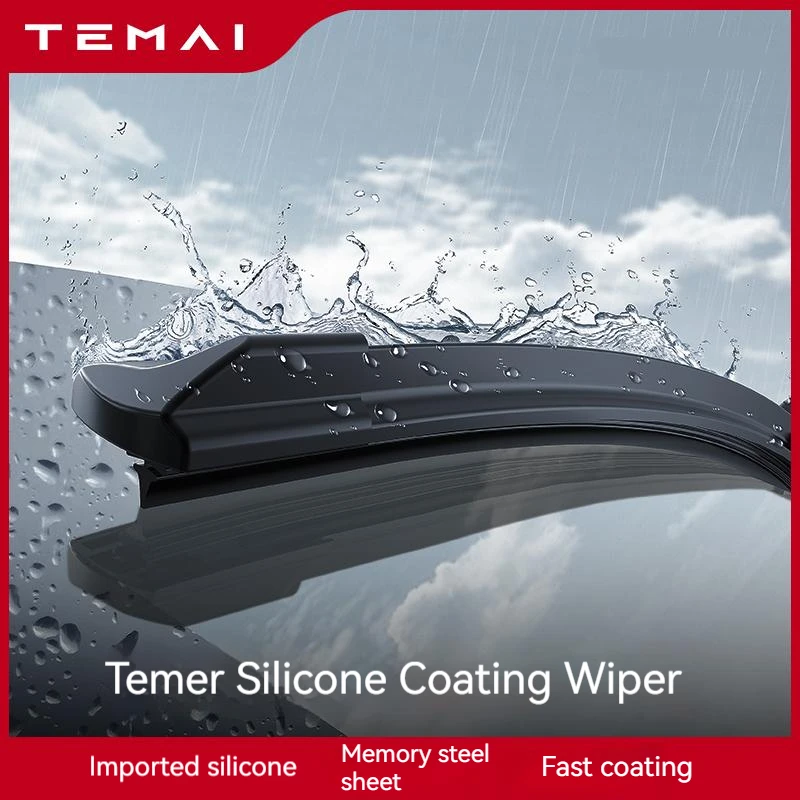 TEMAI applicable to Tesla Model3y silicone coated wiper Ultra silent boneless wiper blade accessories
TEMAI applicable to Tesla Model3y silicone coated wiper Ultra silent boneless wiper blade accessories