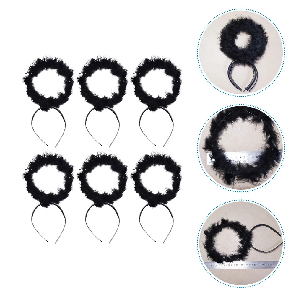 6 Pcs Black Angel Headband Halloween Hair Hoops Cosplay Accessories Costumes Girls Stage Performance Headdress Headwear
6 Pcs Black Angel Headband Halloween Hair Hoops Cosplay Accessories Costumes Girls Stage Performance Headdress Headwear