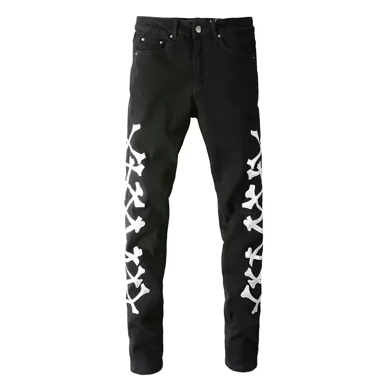 Men's Winter Full Length AMARI Black Color New Design High Street Rynstone Patch Straight Slim Fit Denim Jean Pants
Men's Winter Full Length AMARI Black Color New Design High Street Rynstone Patch Straight Slim Fit Denim Jean Pants