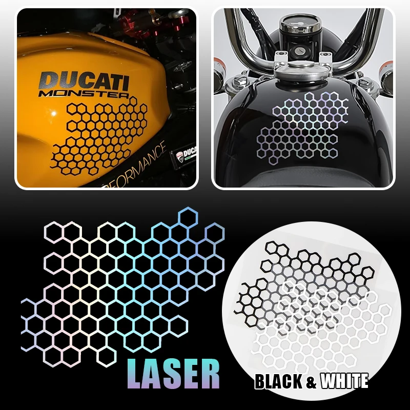 

Honeycomb Motorcycle Car Body Sticker Waterproof DIY Reflective Vinyl Decal Decorate Sticker Creative Fashion Styling Stickers