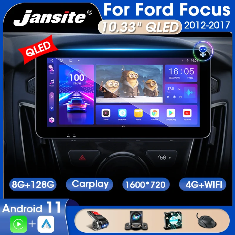 Jansite 10.33" 2 Din Android 11 Car Radio For Ford Focus 3 Mk 3 Salon 2012-2017 8G+128G QLED Screen Multimedia Video Player RDS
Jansite 10.33" 2 Din Android 11 Car Radio For Ford Focus 3 Mk 3 Salon 2012-2017 8G+128G QLED Screen Multimedia Video Player RDS