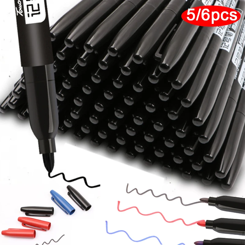 5/6 Pcs Permanent Marker Pen Fine Point Waterproof Ink Thin Nib Crude 1.5mm Deep Hole Marker Pen Set Red/Black/Blue
5/6 Pcs Permanent Marker Pen Fine Point Waterproof Ink Thin Nib Crude 1.5mm Deep Hole Marker Pen Set Red/Black/Blue