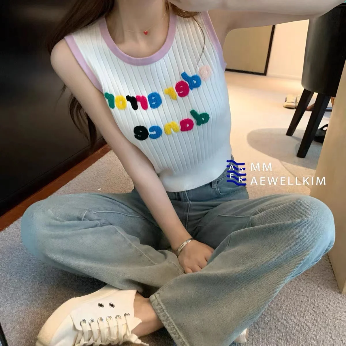 ADER Towel Embroidery Colorful Letter Knitted Vest for Women in Summer Contrast with Sleeveless Top
ADER Towel Embroidery Colorful Letter Knitted Vest for Women in Summer Contrast with Sleeveless Top