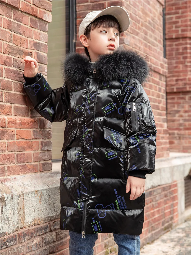 Black Winter Jacket Parka For Boys Down Coat Fur Hooded Thicken Warm Kids Teen Snow Wear Children's Clothing TZ336
Black Winter Jacket Parka For Boys Down Coat Fur Hooded Thicken Warm Kids Teen Snow Wear Children's Clothing TZ336