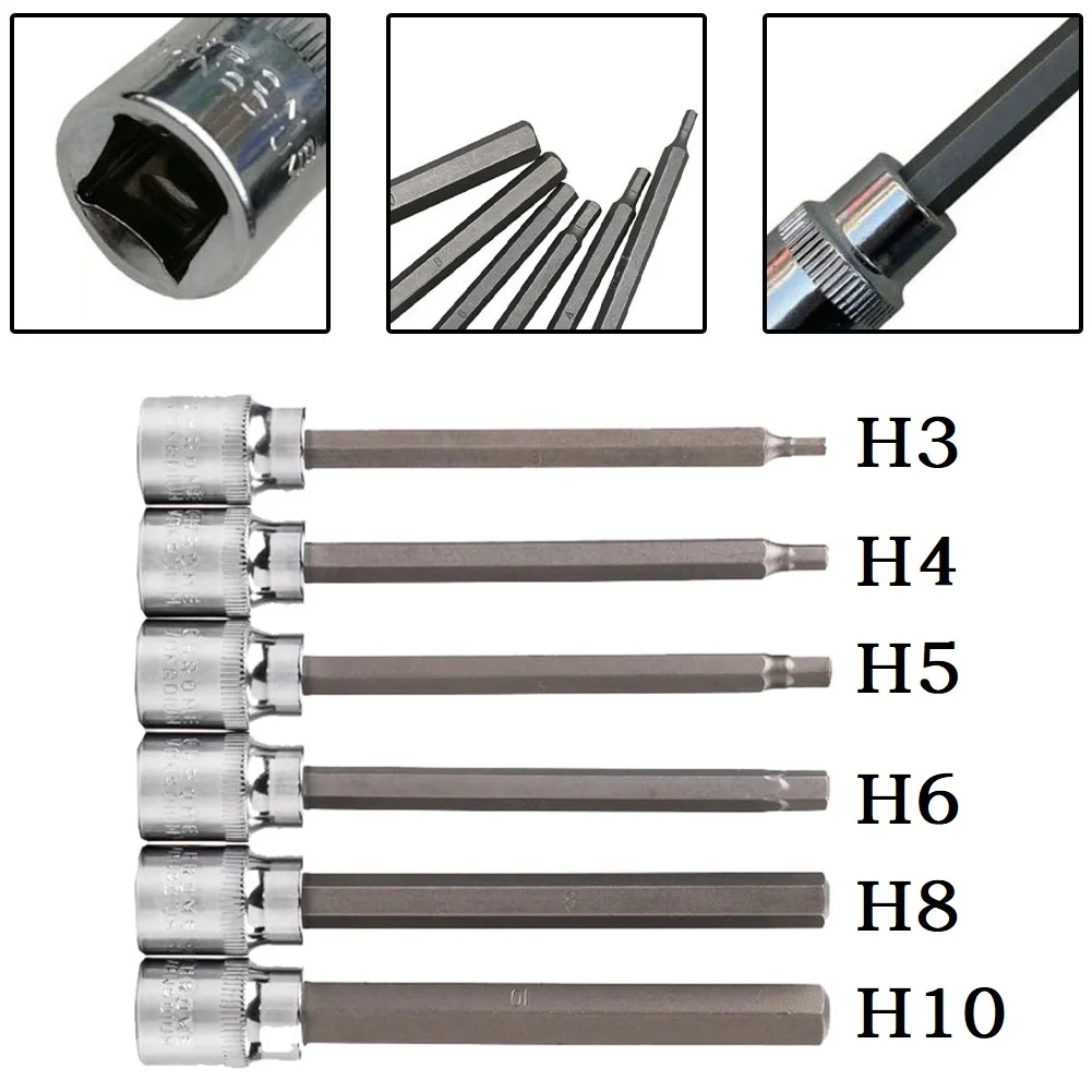 1Pc Hex Screwdriver Bit 3/8 Inch Drive Wrench Socket Adapter Allen Screwdriver Socket Wrench Bit H3-H10 Hand Tools
1Pc Hex Screwdriver Bit 3/8 Inch Drive Wrench Socket Adapter Allen Screwdriver Socket Wrench Bit H3-H10 Hand Tools