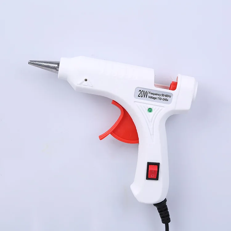 SYZM Small Electric Hot Melt Glue Gun 20W with Switch Indicator Light with Bracket White Tool 
SYZM Small Electric Hot Melt Glue Gun 20W with Switch Indicator Light with Bracket White Tool