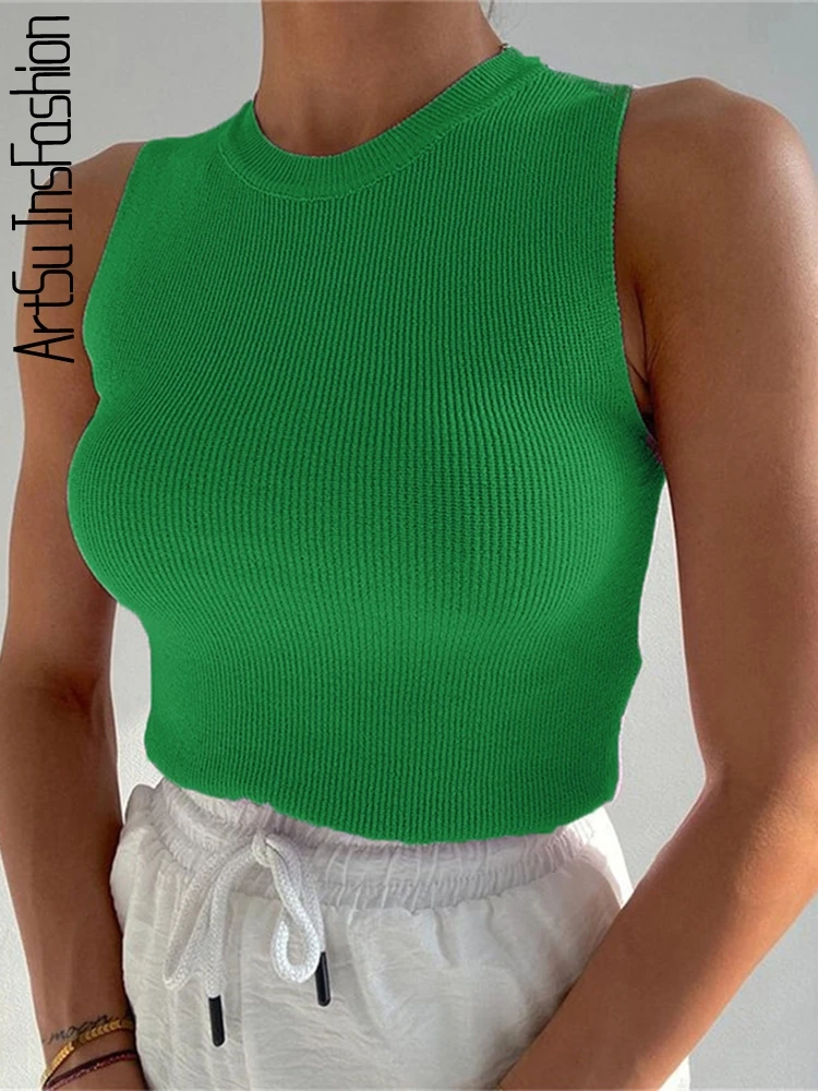 Knitted Crop Top Sleeveless Tank Tops Female Solid 2022 Summer Top Basic Tanks Vest Women Clothing Green Top Cami Outfits Purple
Knitted Crop Top Sleeveless Tank Tops Female Solid 2022 Summer Top Basic Tanks Vest Women Clothing Green Top Cami Outfits Purple