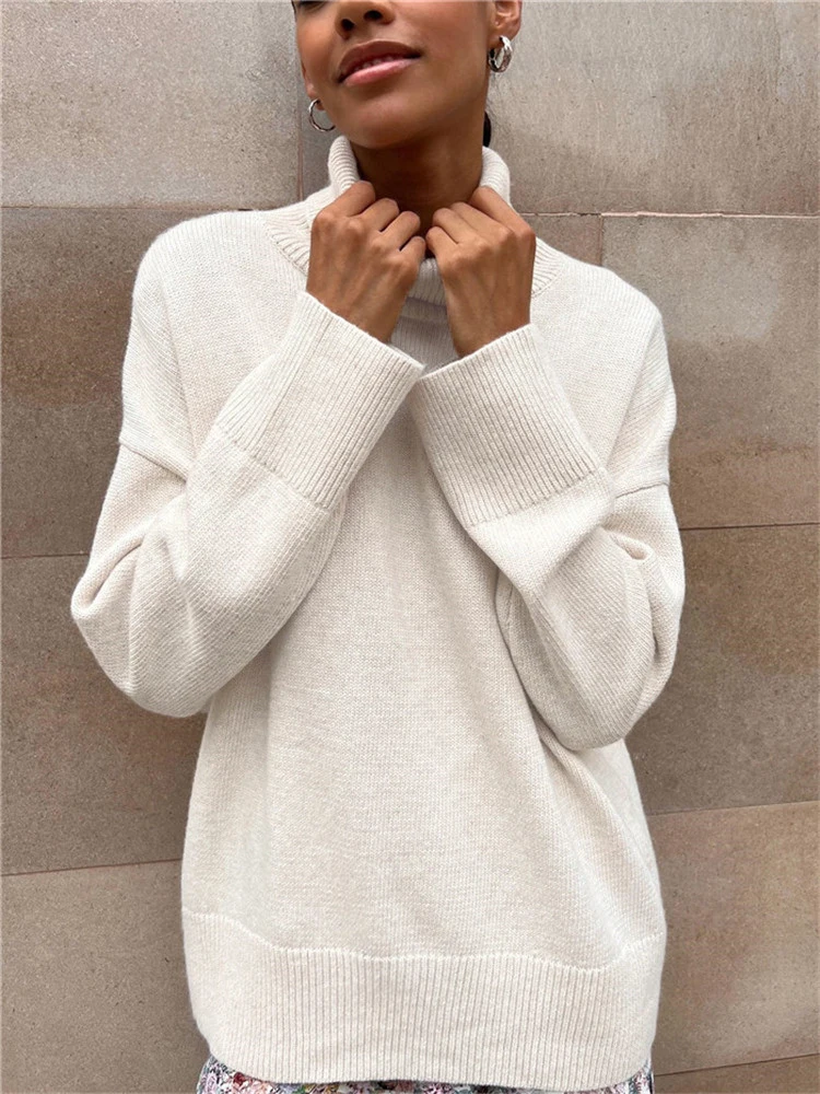 White Oversized Sweater Women 2022 Autumn Winter Fashion Turtleneck Long Sleeve Thick Sweater Femme Casual Warm Knitted Pullover
White Oversized Sweater Women 2022 Autumn Winter Fashion Turtleneck Long Sleeve Thick Sweater Femme Casual Warm Knitted Pullover
