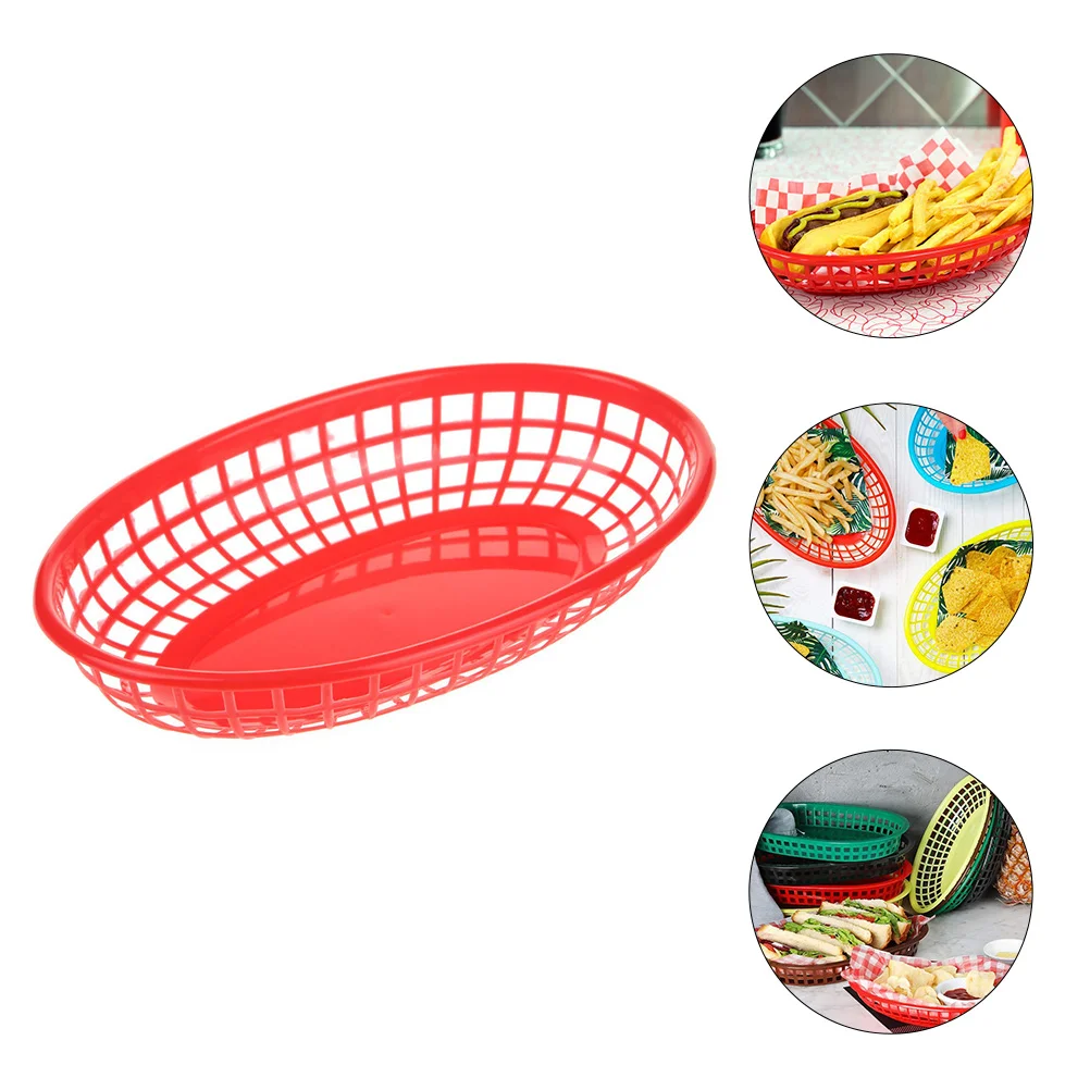 12Pcs Plastic Food Serving Tray French Fries Basket Boat-shaped Snacks Plate 
12Pcs Plastic Food Serving Tray French Fries Basket Boat-shaped Snacks Plate