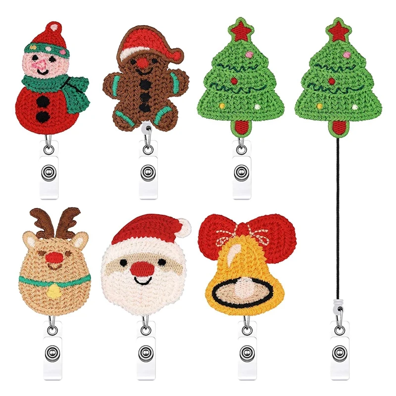 6 Pcs Christmas Badge Reels, Badge Holder With Alligator Clip, Retractable Felt Badge Holder, Retractable ID Badge Clip
6 Pcs Christmas Badge Reels, Badge Holder With Alligator Clip, Retractable Felt Badge Holder, Retractable ID Badge Clip