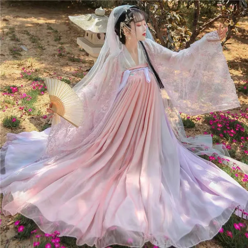 

Chinese Traditional Hanfu Dress Women Elegant Han Dynasty Fairy Dance Costume Princess Cosplay Carnival Stage Performance Dress