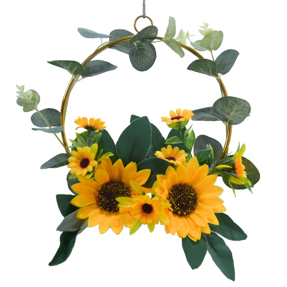 Romantic Door Wreath Artificial Sunflowers Fake Green Wreath Hanging Hoop Garland Spring Front Door Decor
Romantic Door Wreath Artificial Sunflowers Fake Green Wreath Hanging Hoop Garland Spring Front Door Decor
