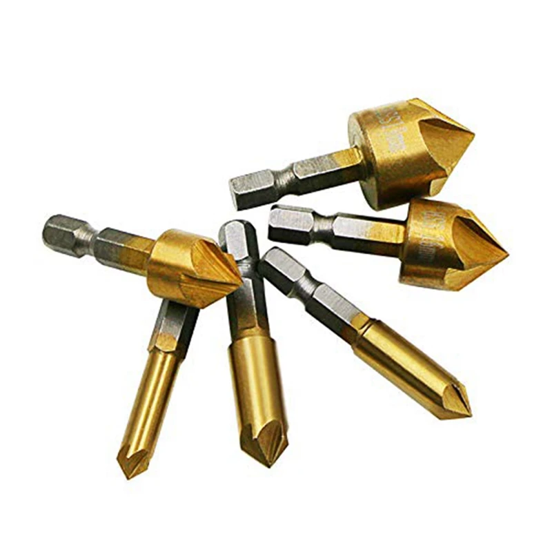 Countersink Drill Bit, Countersink Drill Bit Set With 82 Degree Center Countersink Bits, 6Mm - 19Mm 6 Pcs
Countersink Drill Bit, Countersink Drill Bit Set With 82 Degree Center Countersink Bits, 6Mm - 19Mm 6 Pcs
