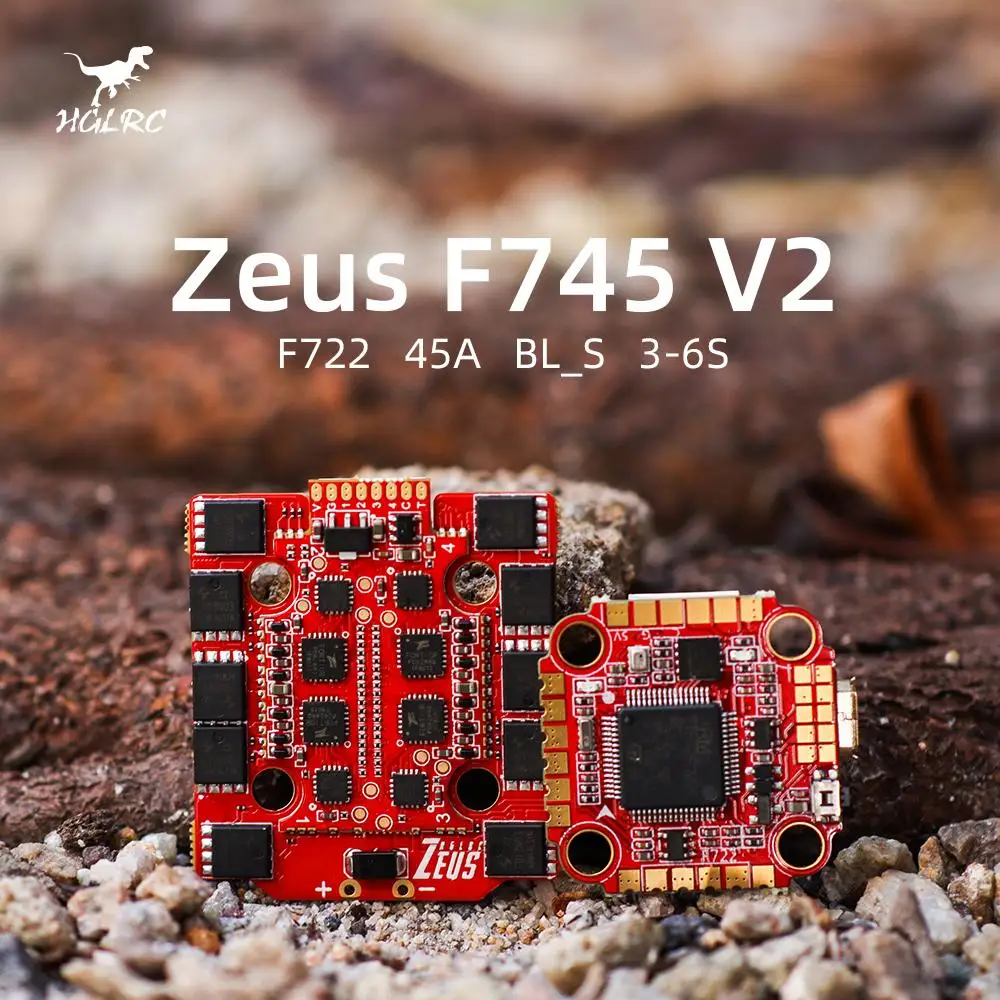 HGLRC Zeus F745 V2 STACK F722 Mini Flight Controller 45A V2 BLHELIS 4in1 ESC 3-6S 20X20mm for RC FPV Racing Freestyle Drones
HGLRC Zeus F745 V2 STACK F722 Mini Flight Controller 45A V2 BLHELIS 4in1 ESC 3-6S 20X20mm for RC FPV Racing Freestyle Drones