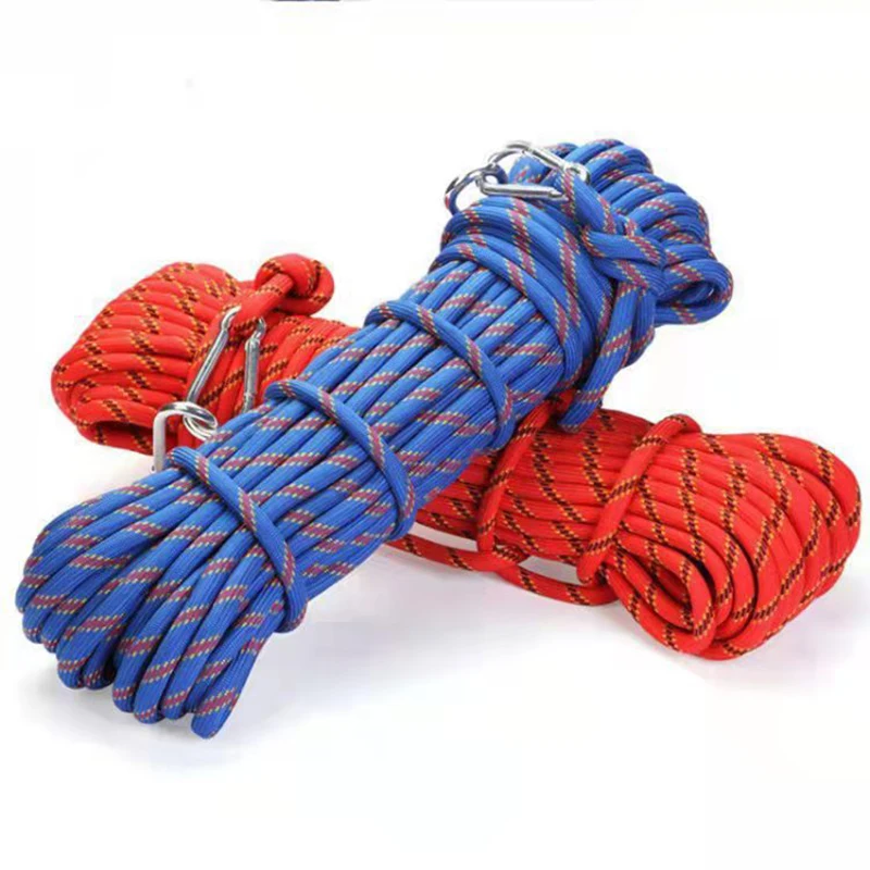 

10mm 3KN Outdoor Rescue Rope Climbing Safety Paracord Insurance Escape Rope Wild Trekking Camping Clothesline Survival Equipment