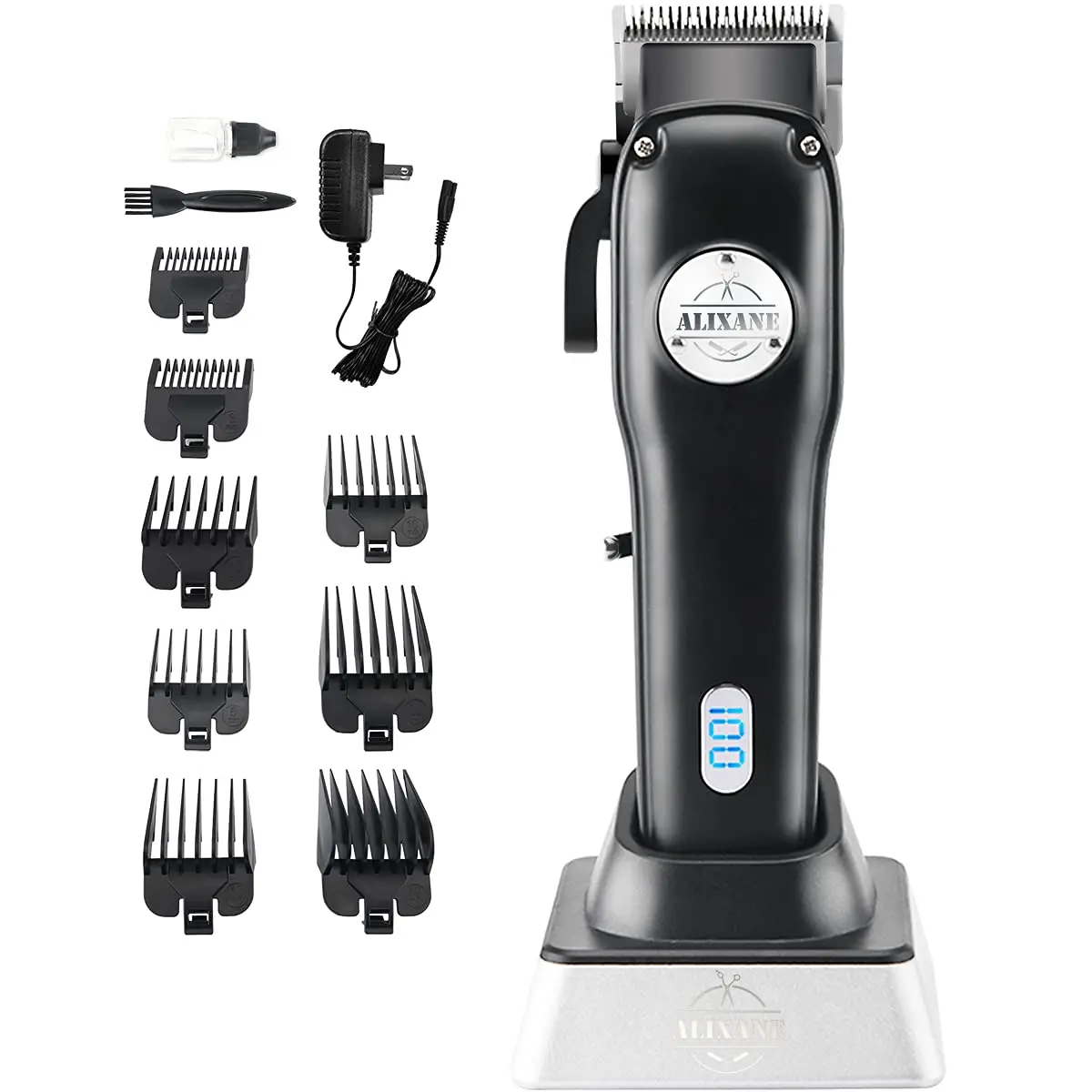 Cordless Hair Clipper Trimmer for Men, Professional Rechargeable Hair Cutting Kit with Charging Stand and 8 Guided Combs, Haircu
Cordless Hair Clipper Trimmer for Men, Professional Rechargeable Hair Cutting Kit with Charging Stand and 8 Guided Combs, Haircu