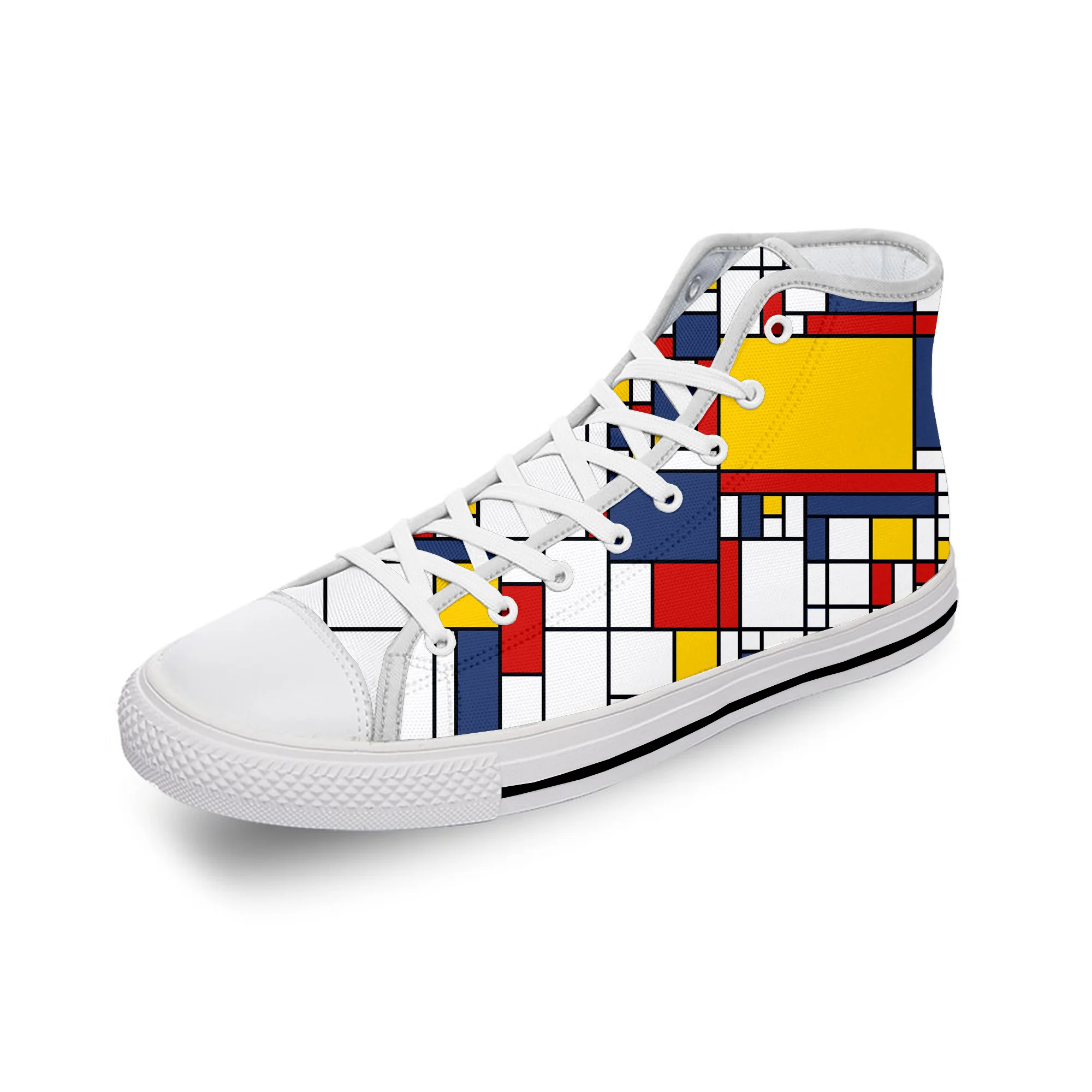 Mondrian Abstract Art Aesthetic White Cloth Fashion 3D Print High Top Canvas Shoes Men Women Lightweight Breathable Sneakers 
Mondrian Abstract Art Aesthetic White Cloth Fashion 3D Print High Top Canvas Shoes Men Women Lightweight Breathable Sneakers