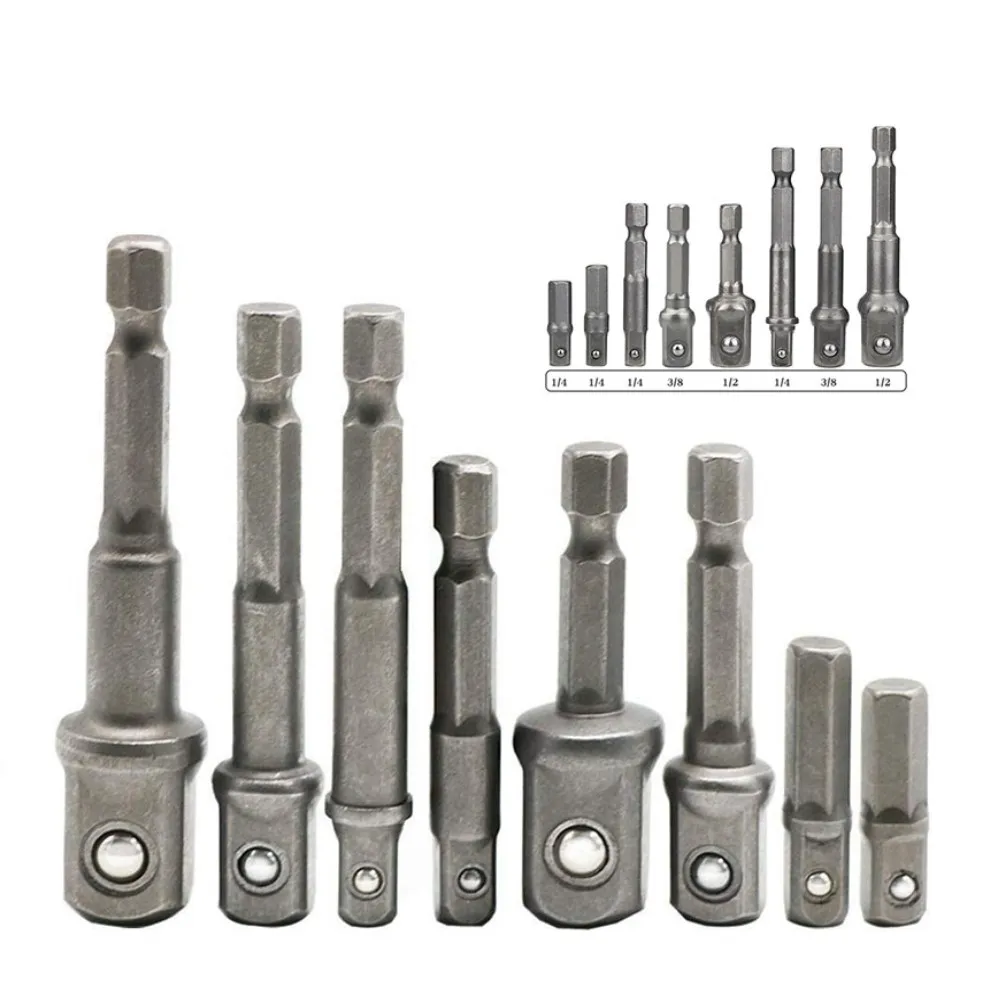 2/3/8pcs Drill Socket Adapter 1/4'' Hex Shank Extension For Impact Driver 1/2'' 3/8'' 1/2'' Square Head Drill Adapter To Hex
2/3/8pcs Drill Socket Adapter 1/4'' Hex Shank Extension For Impact Driver 1/2'' 3/8'' 1/2'' Square Head Drill Adapter To Hex