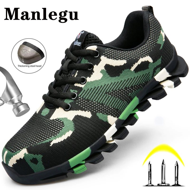 Camouflage Steel Toe Shoes Work Sneakers Men Women Safety Shoes Breathable Construction Industrial Work Shoes Military Boots
Camouflage Steel Toe Shoes Work Sneakers Men Women Safety Shoes Breathable Construction Industrial Work Shoes Military Boots