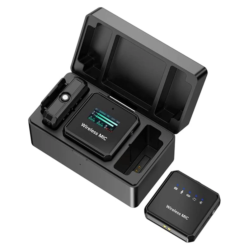 One-To-Two Wireless Lavalier Microphone, Intelligent Charging Case, 2.4G Digital Display Accompaniment, Noise Reduction
One-To-Two Wireless Lavalier Microphone, Intelligent Charging Case, 2.4G Digital Display Accompaniment, Noise Reduction