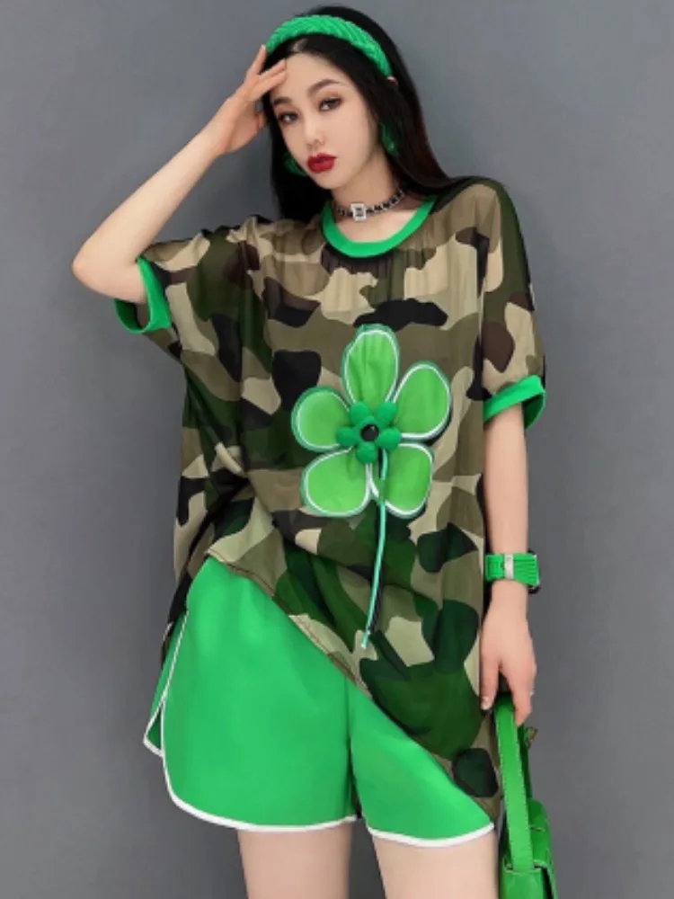 URIOR 2023 Summer New Fashion Green Shorts Set Casual Camouflage Print T-shirt + Loose Short Two Pieces Suit
URIOR 2023 Summer New Fashion Green Shorts Set Casual Camouflage Print T-shirt + Loose Short Two Pieces Suit