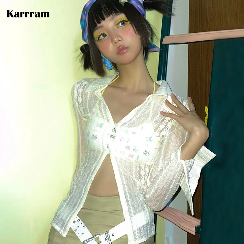 Y2k эстетичная кружевная рубашка 00s Fairycore прозрачная блузка японская Харадзюку сексуальная тонкая рубашка E-girl 2000s одежда гранж
Y2k эстетичная кружевная рубашка 00s Fairycore прозрачная блузка японская Харадзюку сексуальная тонкая рубашка E-girl 2000s одежда гранж