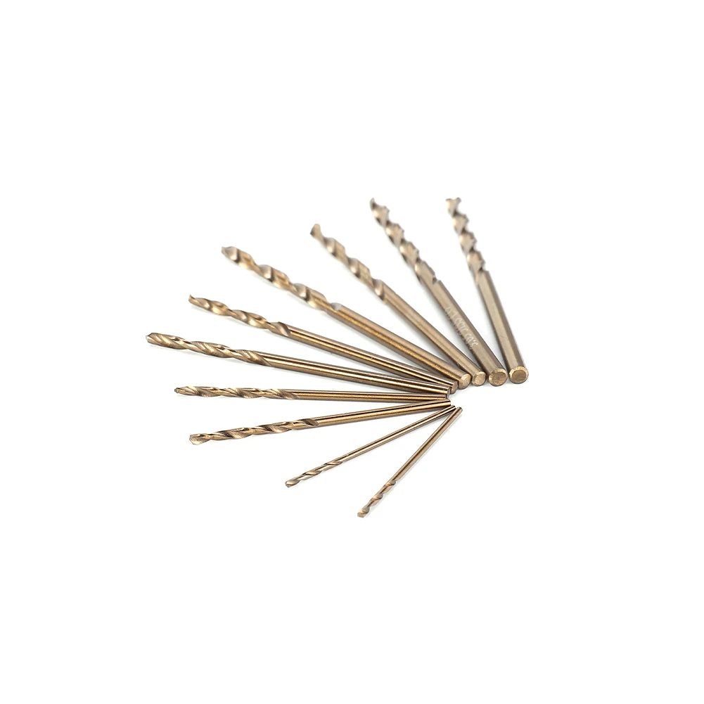 10pcs 1-3mm HSS Drill Bit M35 Cobalt Drill Bit 135 Degree Split Point Tip Drilling Stainless Steel Woodworking Electric Drills
10pcs 1-3mm HSS Drill Bit M35 Cobalt Drill Bit 135 Degree Split Point Tip Drilling Stainless Steel Woodworking Electric Drills