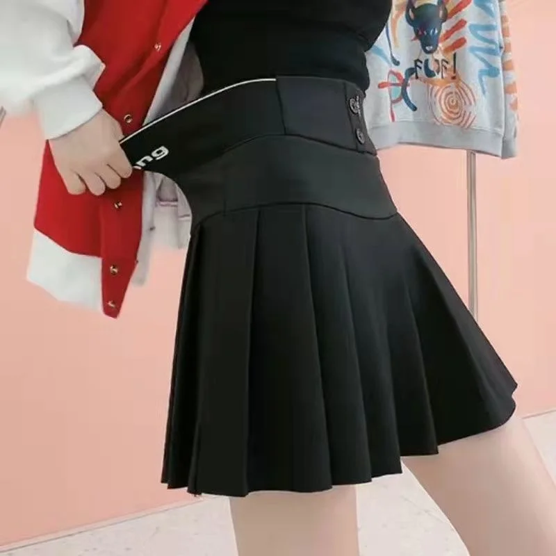 Y2K Harajuku Pleated Button Letter A-Line Skirt Elastic High Waist Mini Skirt Korean Fashion School Kawaii Women Skirt
Y2K Harajuku Pleated Button Letter A-Line Skirt Elastic High Waist Mini Skirt Korean Fashion School Kawaii Women Skirt