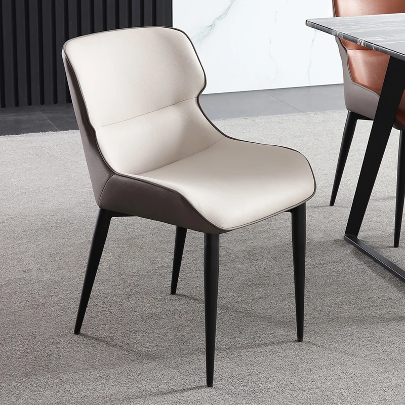 Kitchen Dining Chairs Modern Black Metal Legs Luxury Leather Cushions Lounge Salon Chair Designer Cadeiras Balcony Furniture
Kitchen Dining Chairs Modern Black Metal Legs Luxury Leather Cushions Lounge Salon Chair Designer Cadeiras Balcony Furniture
