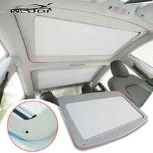 New Upgraded Retractable Glass Roll Roof Sunshade for Tesla Model 3 Roller Sunroof Top Window Sunshade UV Rays Protection