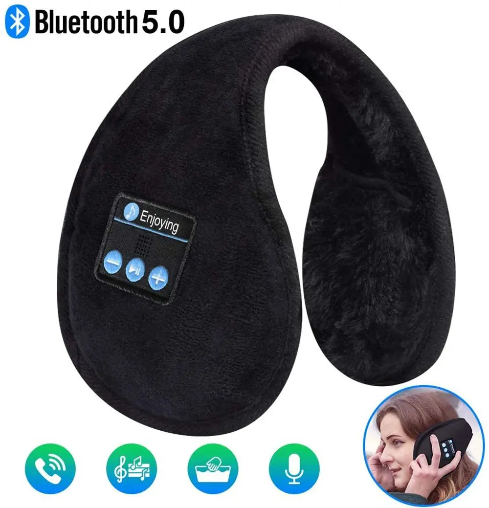 

Keep Warm Headsets Bluetooth 5.0 Winter Wireless Music Ear Muffs Warmers Headphones Bluetooth Earmuffs