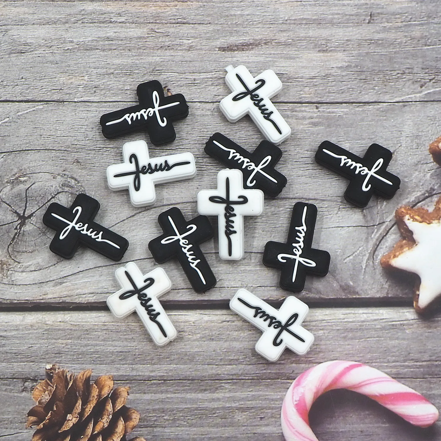 Chenkai 10PCS Cross Focal Beads Silicone Charms For Pen Making Character Beads For Beadable Pen DIY Baby Pacifier Dummy Chains
Chenkai 10PCS Cross Focal Beads Silicone Charms For Pen Making Character Beads For Beadable Pen DIY Baby Pacifier Dummy Chains