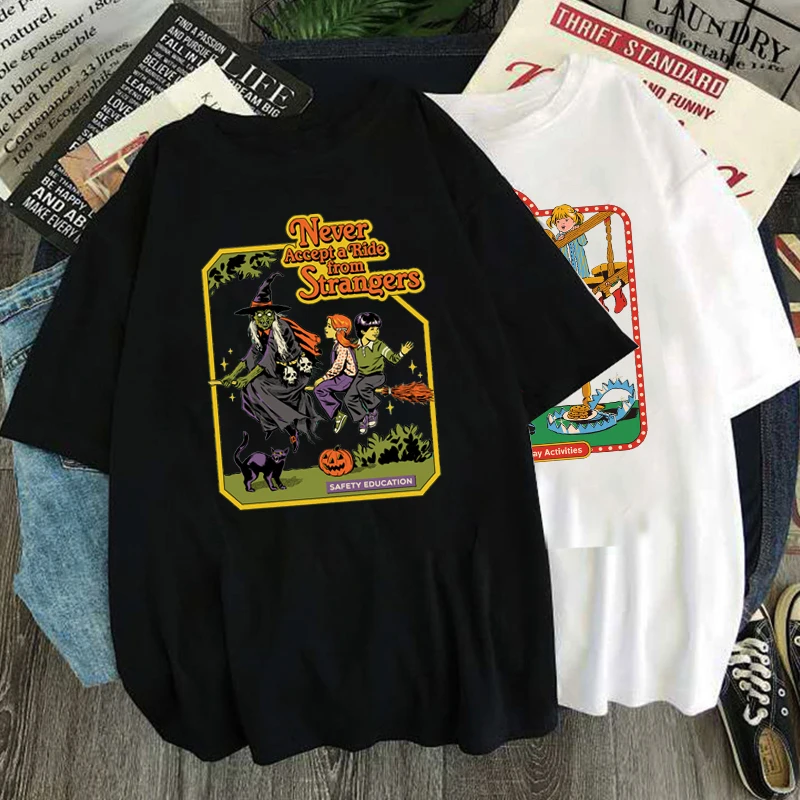 Never AcceptaRide From Strangers Demons Satan Scary Cartoon TSirt Vintage 90s Top Women Men Creative Print Tee Oversized T-shirt
Never AcceptaRide From Strangers Demons Satan Scary Cartoon TSirt Vintage 90s Top Women Men Creative Print Tee Oversized T-shirt