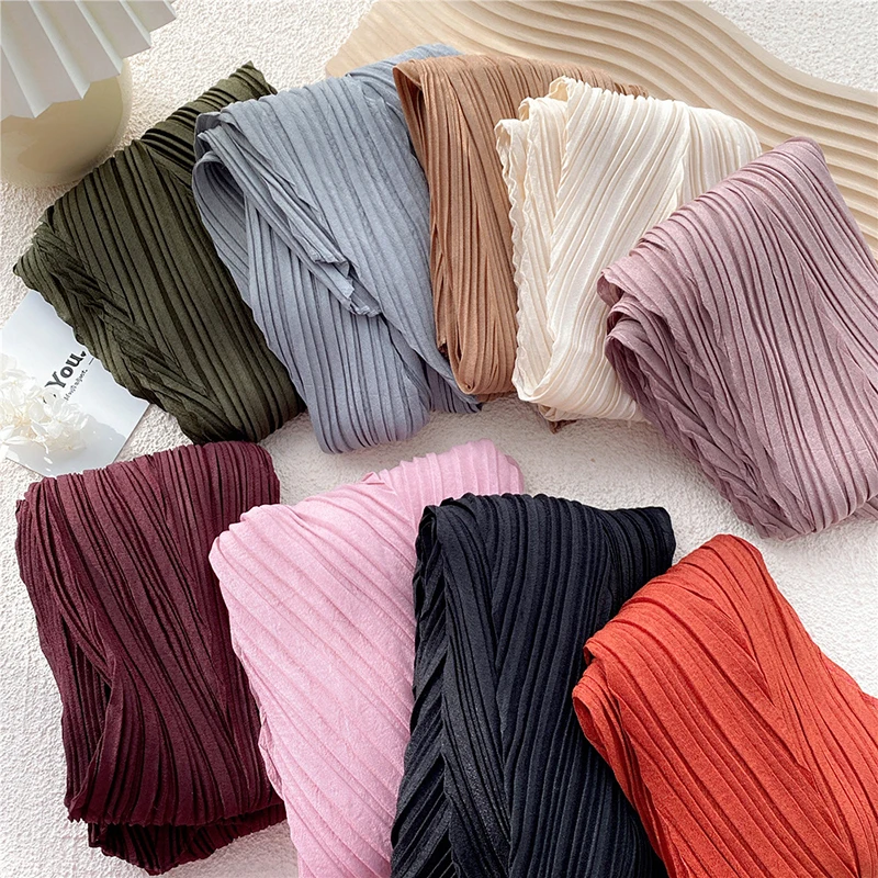 Female Pleated Long Crinkled Scarves Solid Color Decorative Muslim Head Wrap Simple Cotton Linen Comfortable Shawl Scarves
Female Pleated Long Crinkled Scarves Solid Color Decorative Muslim Head Wrap Simple Cotton Linen Comfortable Shawl Scarves