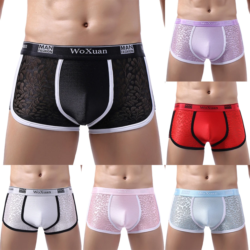 Mens Underwear Lace Stitching Boxers Briefs Low Rise Shorts Comfort U Convex Pouch Shorts Trunk Underpants
Mens Underwear Lace Stitching Boxers Briefs Low Rise Shorts Comfort U Convex Pouch Shorts Trunk Underpants