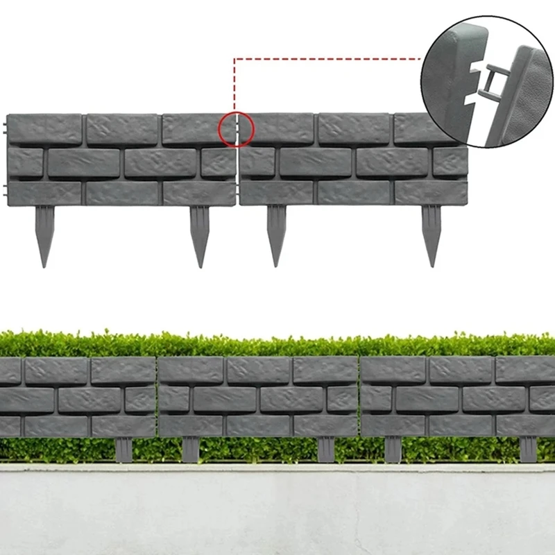 8PCS Plastic Brick Splicing Garden Edging Fence For Lawn Yard Grass Edge Skirting Border Picket Multi Purpose Decor
8PCS Plastic Brick Splicing Garden Edging Fence For Lawn Yard Grass Edge Skirting Border Picket Multi Purpose Decor