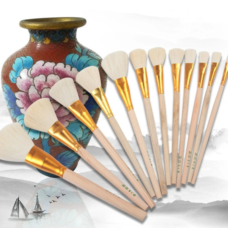 Soft Flexible Wool Brushes 12 Size for Pottery Ceramic Dust Removing Watercolor H8WD
Soft Flexible Wool Brushes 12 Size for Pottery Ceramic Dust Removing Watercolor H8WD