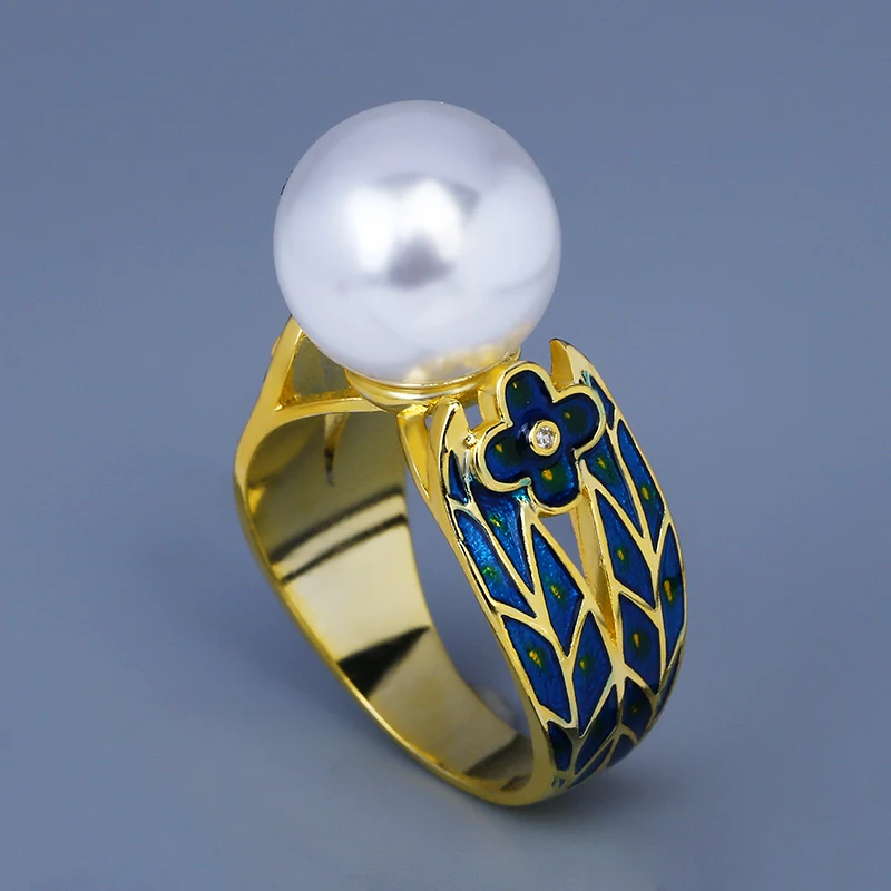 Exquisite Ring for Women Fashion Small Flower Ring Handmade Enamel Jewelry Inlaid Pearl Wedding Ring Party Jewelry Fine Jewelry
Exquisite Ring for Women Fashion Small Flower Ring Handmade Enamel Jewelry Inlaid Pearl Wedding Ring Party Jewelry Fine Jewelry