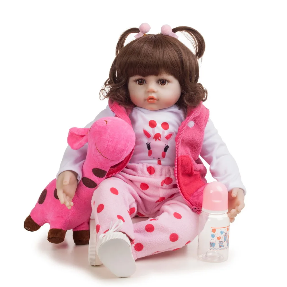bebes reborn doll 47cm Silicone reborn baby doll adorable Lifelike toddler Bonecas girl menina de surprice doll With Giraffe
bebes reborn doll 47cm Silicone reborn baby doll adorable Lifelike toddler Bonecas girl menina de surprice doll With Giraffe