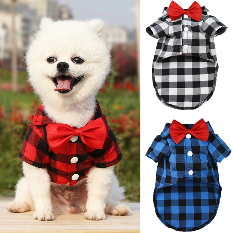 Dress Vest Clothes Dogs Pomeranian Pet Shirt Pet Bear Teddy Plaid Costume Wedding Cat Small-medium Coat Striped Suit Dog Puppy
Dress Vest Clothes Dogs Pomeranian Pet Shirt Pet Bear Teddy Plaid Costume Wedding Cat Small-medium Coat Striped Suit Dog Puppy