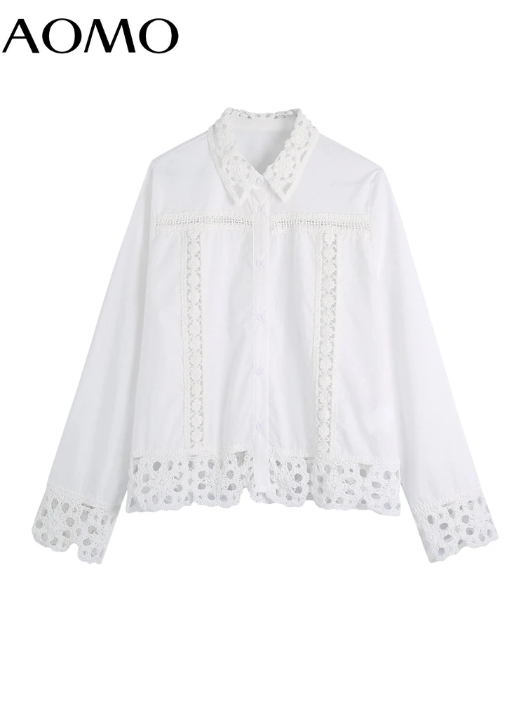 AOMO Women White Cotton Embroidery Romantic Blouse Shirt Long Sleeve 2022 Chic Female Shirt Tops CE104A
AOMO Women White Cotton Embroidery Romantic Blouse Shirt Long Sleeve 2022 Chic Female Shirt Tops CE104A