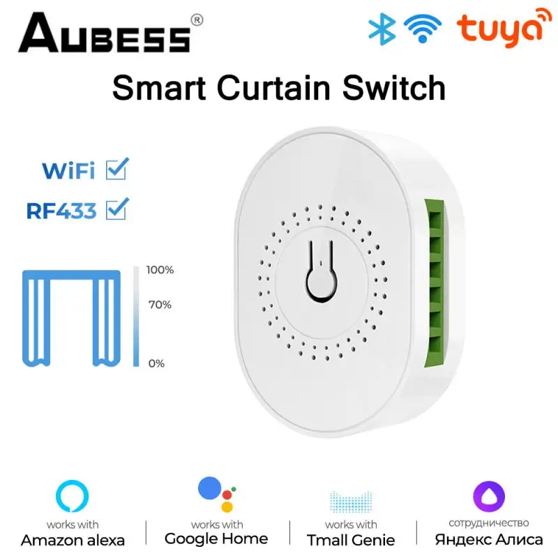 Модуль смарт-выключателя для штор Tuya WiFi + RF433, управление через приложение, работает с Alexa Google Home 
Модуль смарт-выключателя для штор Tuya WiFi + RF433, управление через приложение, работает с Alexa Google Home