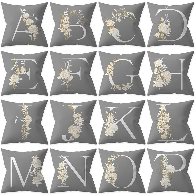 1Pcs Alphabet Gray Letter Decorative Cushion Cover Polyester Throw Pillowcase 45*45CM Sofa Home Car Decorative PillowCover 41019
1Pcs Alphabet Gray Letter Decorative Cushion Cover Polyester Throw Pillowcase 45*45CM Sofa Home Car Decorative PillowCover 41019