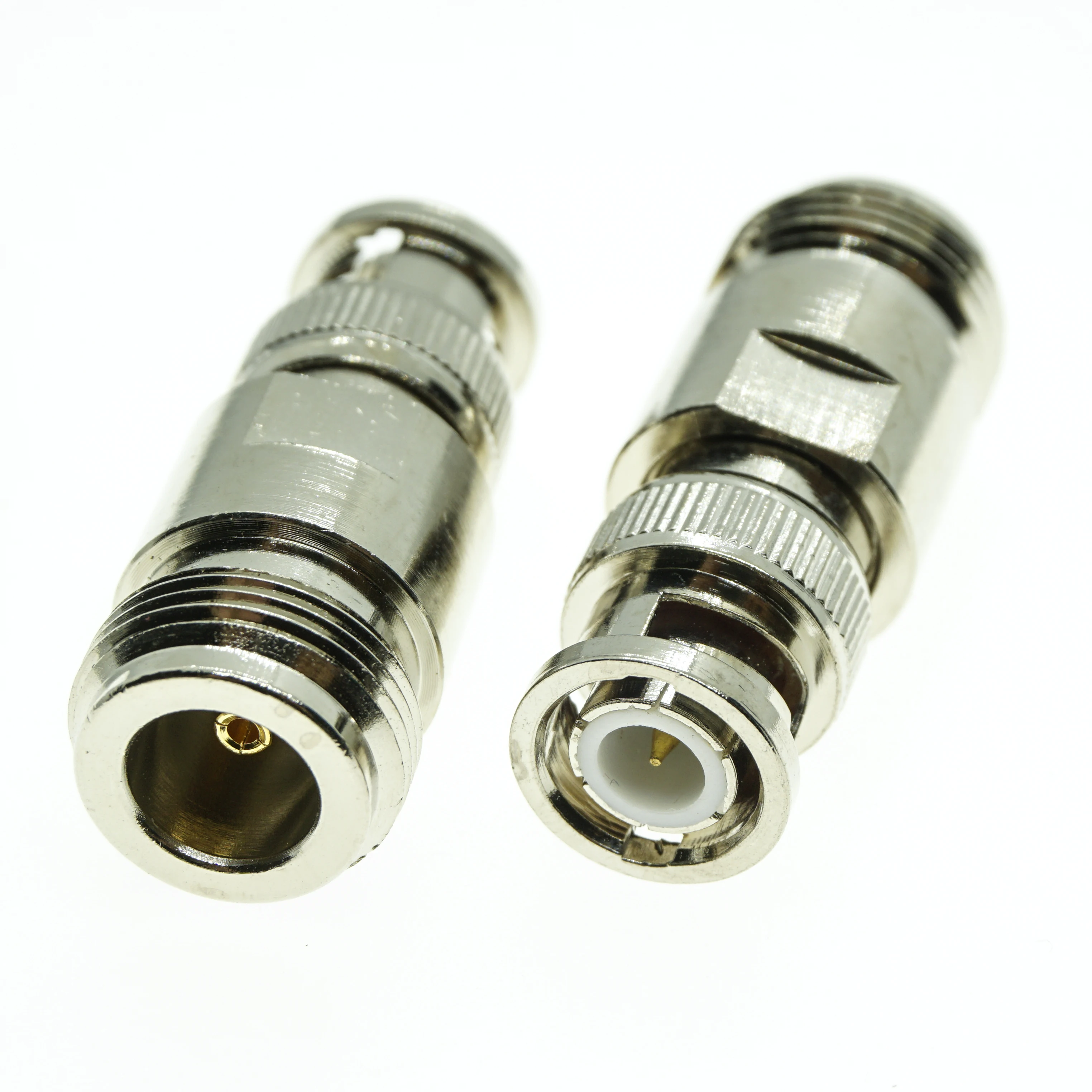 

1X BNC To N Cable Connector Socket Brooches Q9 BNC Male Jack to N Female Plug Nickel Plated Brass Straight Coaxial RF Adapters