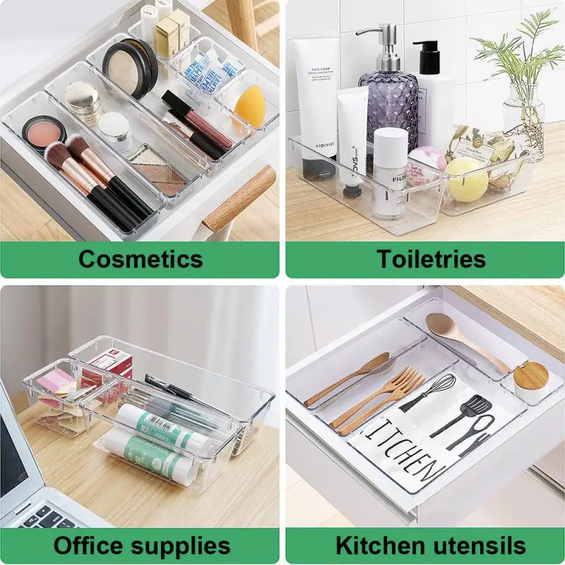 1pcs Durable Desk Drawer Organizers Clear Plastic Desk Drawer Organizer Practical Drawer Dividers Transparent Multifunctional 
1pcs Durable Desk Drawer Organizers Clear Plastic Desk Drawer Organizer Practical Drawer Dividers Transparent Multifunctional