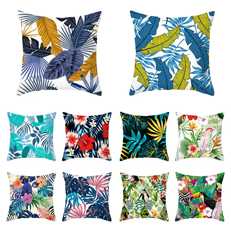 Summer Plant Leafs Cushion Cover 45X45 Color Polyester Pillow Cover Animal Flowers Decorative Pillowcase Sofa Cushion Home Decor
Summer Plant Leafs Cushion Cover 45X45 Color Polyester Pillow Cover Animal Flowers Decorative Pillowcase Sofa Cushion Home Decor